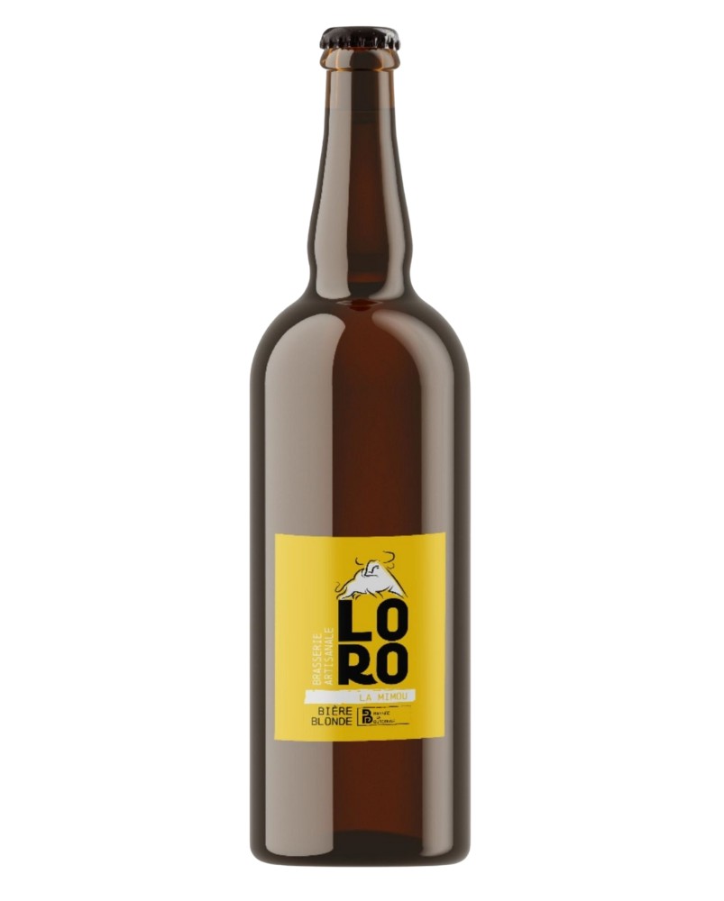 Brasserie Loro - Bière blonde 75cl "La mimou". Brassée en Bourgogne