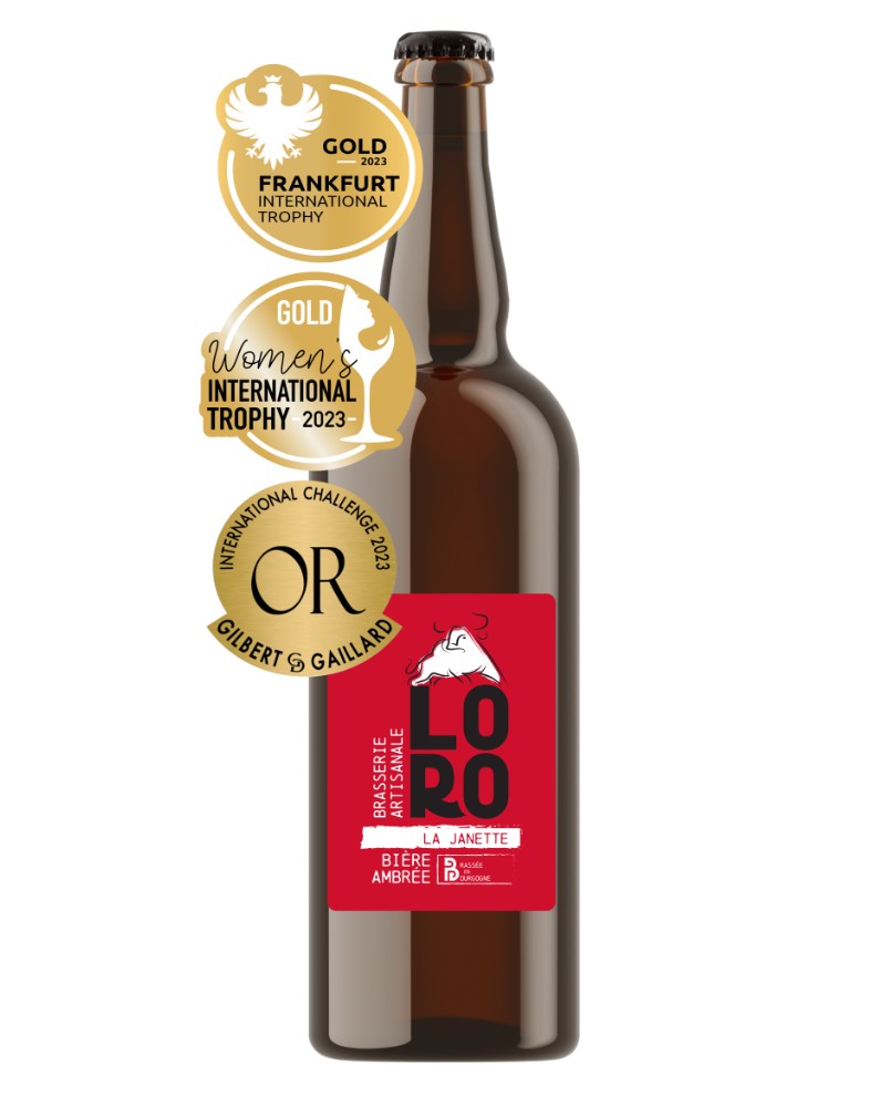 Brasserie Loro - Bière ambrée 75cl "La Janette". Brassée en Bourgogne