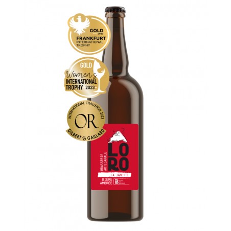 Brasserie Loro - Bière ambrée 75cl "La Janette". Brassée en Bourgogne