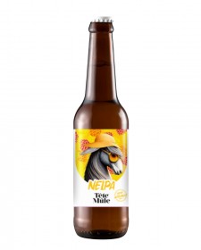 Bière Tête de mule IPA 33cl, produite par la Brasserie du Marais Poitevin (79)