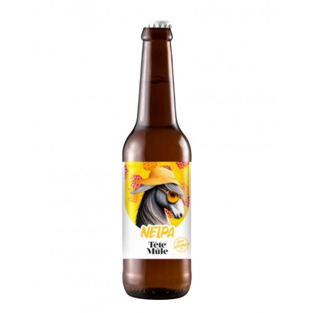 Bière Tête de mule IPA 33cl, produite par la Brasserie du Marais Poitevin (79)