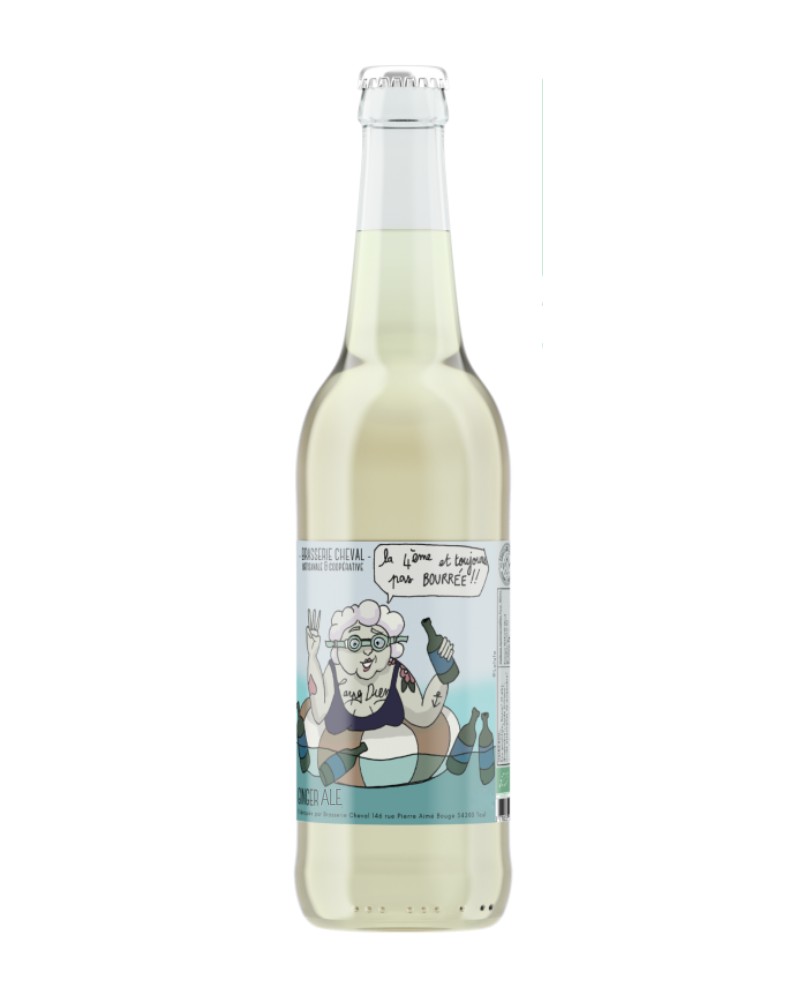 Boisson pétillante au gimgembre bio artisanale 33cl - Brasserie Cheval (Toul, 54)