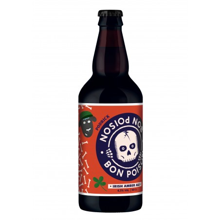 Bière ambré Bon Poison 50cl, produite par la brasserie Bon Poison à Metz (57, Moselle)