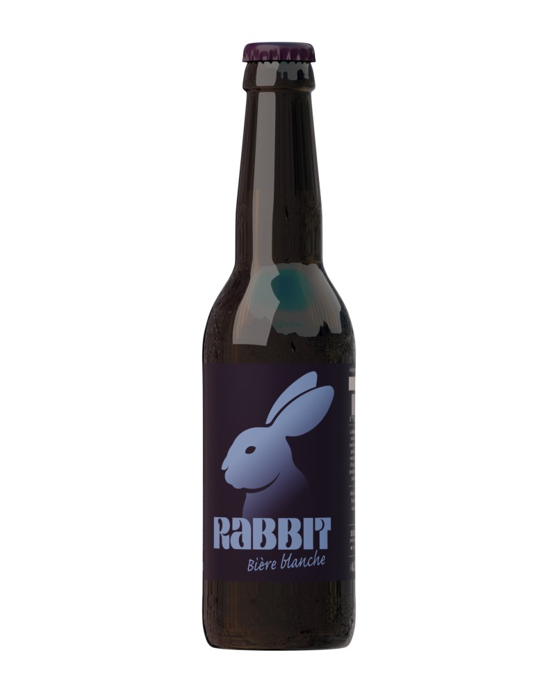 Rabbit 33cl : bière blanche par la Brasserie Okabeer, en Lorraine (54).