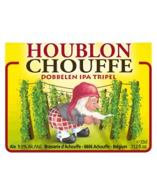 Bière belge Houblon Chouffe 33cl, produite par la brasserie d'Achouffe