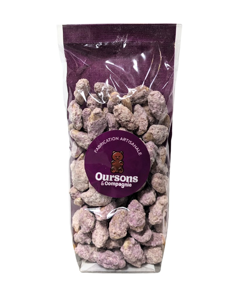 Pralines sucrées à la myrtille 150g, produites en Lorraine par Oursons et Compagnie