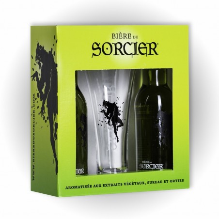 coffret 2 bières et 1 verre Bière du Sorcier