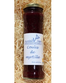 Coulis de myrtille des Vosges 160g, produit par la Ferme de Briseverre