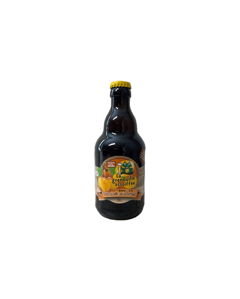 Bière à la mirabelle de Lorraine 33cl, produite par la brasserie de la Grenouille Assoiffée (57)