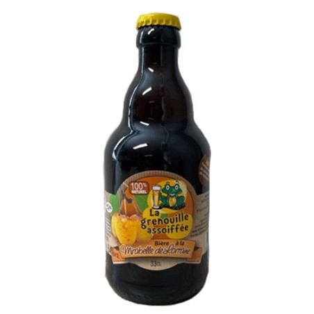 Bière à la mirabelle de Lorraine 33cl, produite par la brasserie de la Grenouille Assoiffée (57)