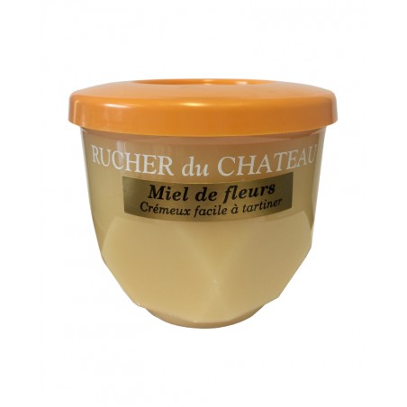 Miel lorrain toutes fleurs crémeux pote plastique de 1kg, produit par le Rucher du Château (57)