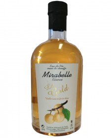 Eau de vie La Gold à la mirabelle de Lorraine, produite par la Distillerie du Castor (57)