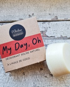 Déodorant solide My Day, Oh 60g, produit pas l'atelier Aromaury (Saizerais, 54)