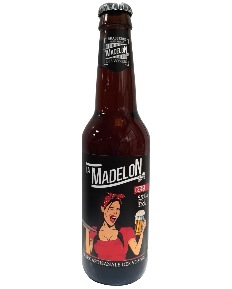 Bière vosgienne à la cerise La Madelon cerise 33cl, produite par la brasserie artisanale la Madelon (88)