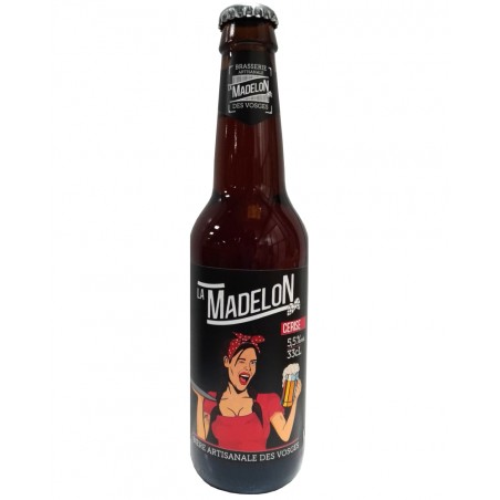 Bière vosgienne à la cerise La Madelon cerise 33cl, produite par la brasserie artisanale la Madelon (88)