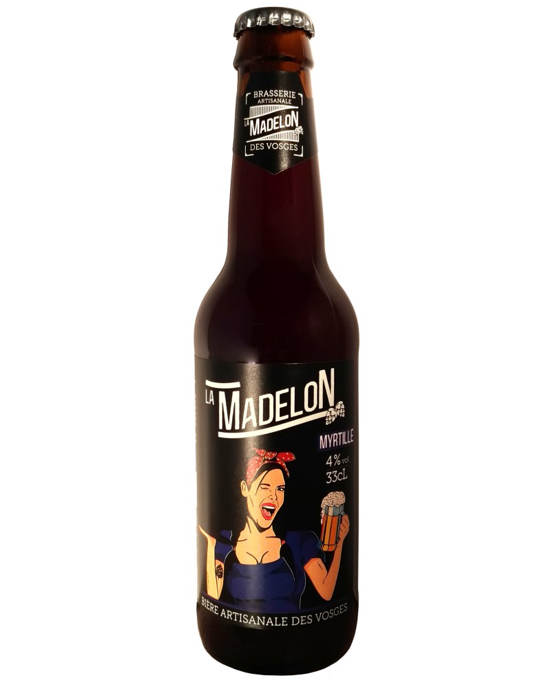 Bière vosgienne La Madelon Myrtille 33cl, produite par la brasserie la Madelon (88)