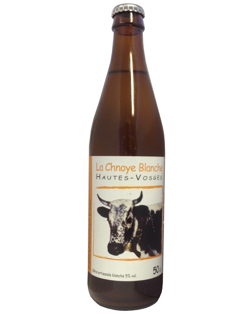Bière blanche vosgienne La Chnoye blanche 50cl, produite par la brasserie Marie-Thérèse (88)